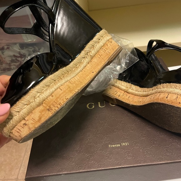 Gucci Patent Leather Wedge - Picture 7 of 8
